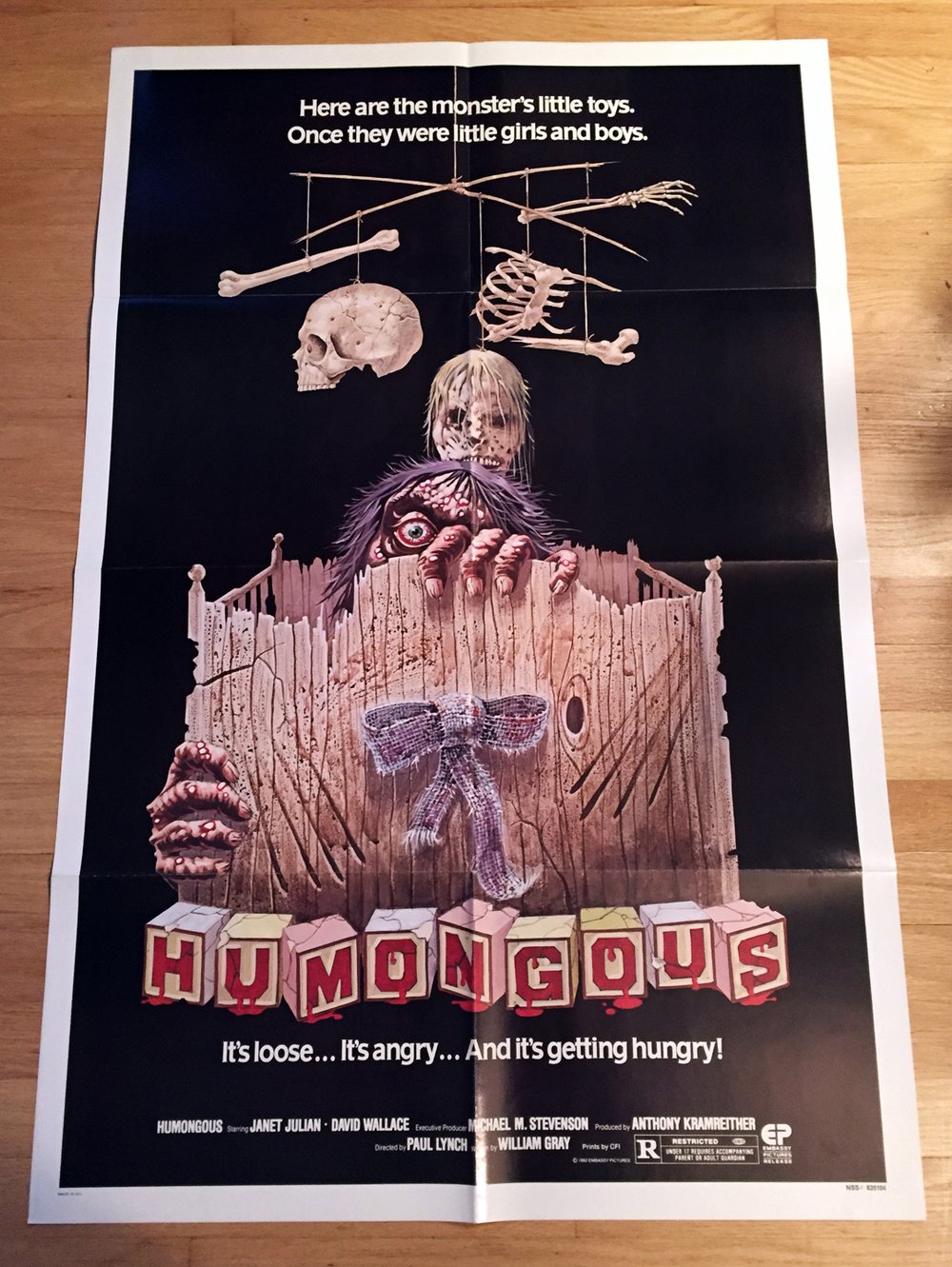 1982 HUMONGOUS Original U.S. One Sheet Movie Poster