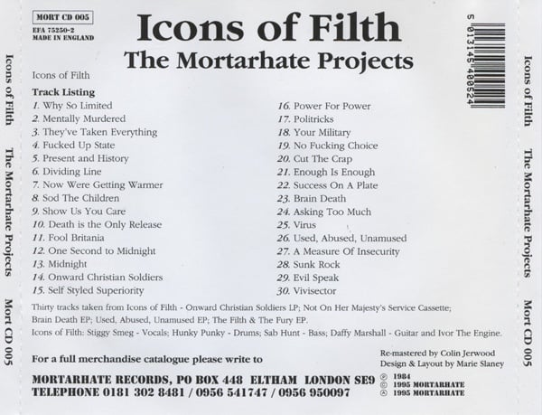 Image of Icons of Filth - Mortarhate Projects CD MORT5