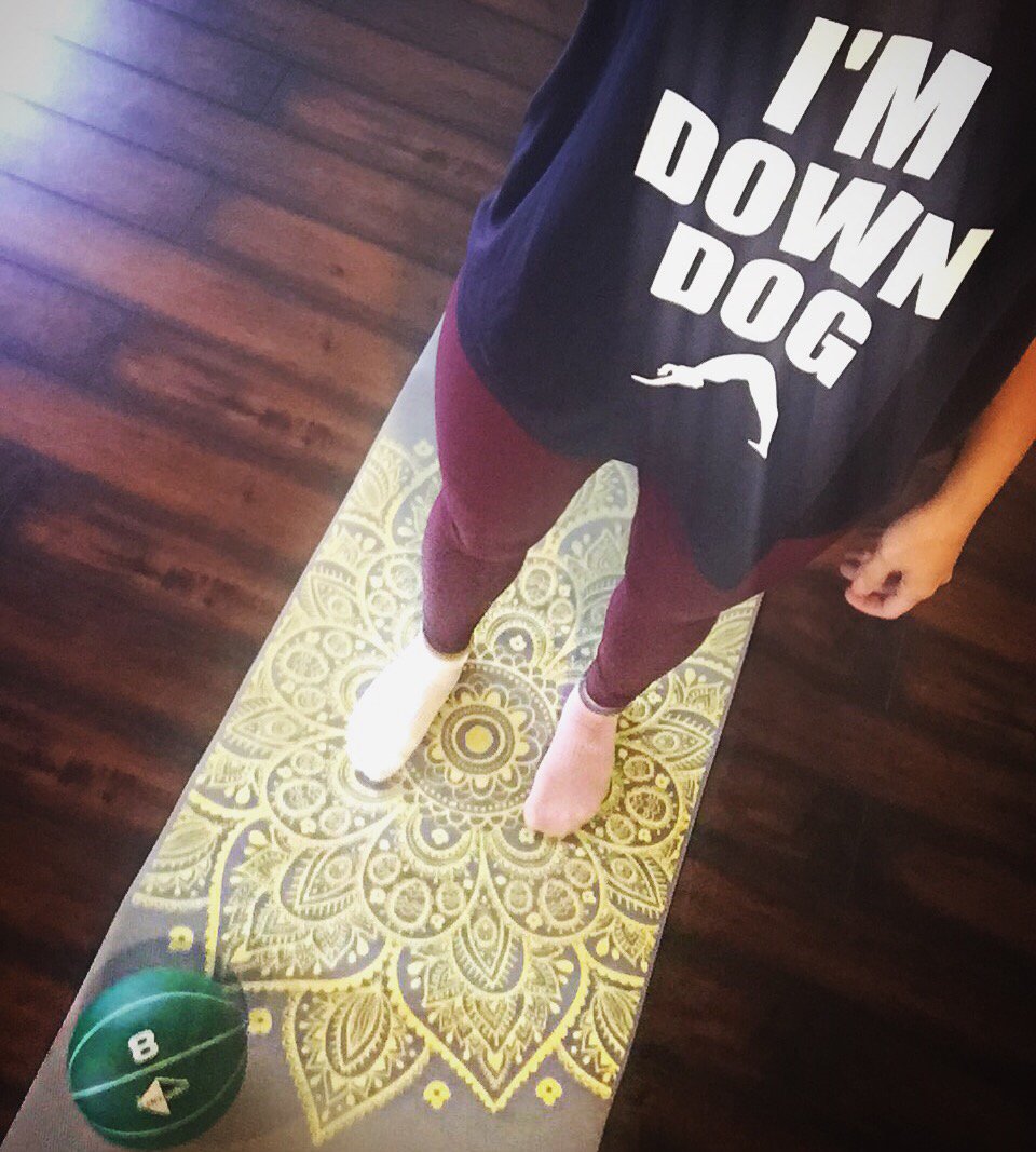 Image of I'm down dog • yoga • racer back tank