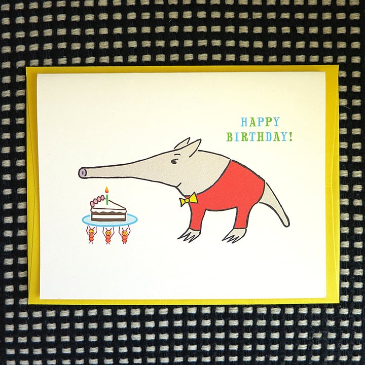 Image of ANTEATER BIRTHDAY CARD