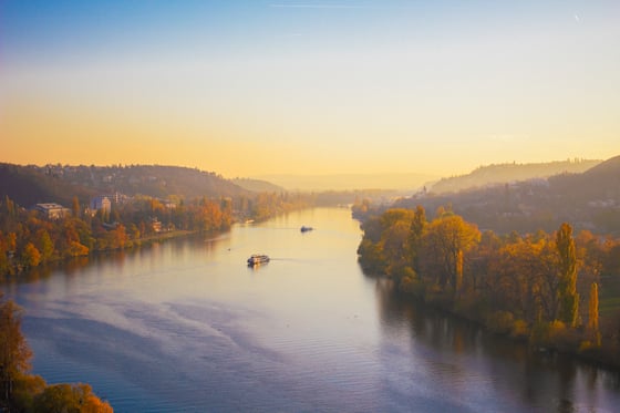 Image of Vltava River, Prague - Poster Print (12" x 18")
