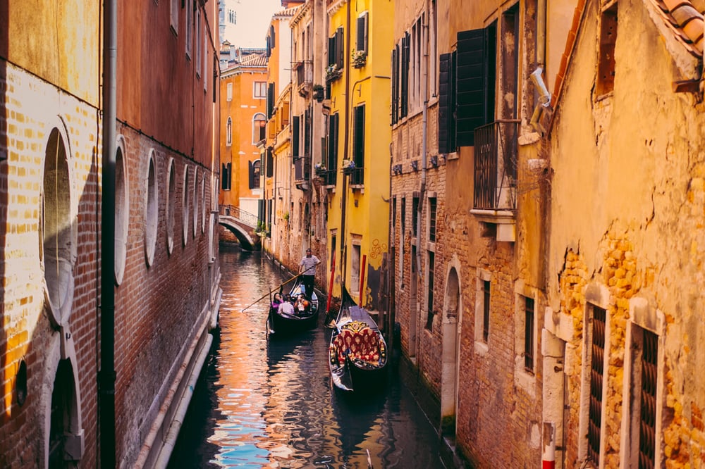 Image of Canals of Venice, Italy - Poster Print (12" x 18")