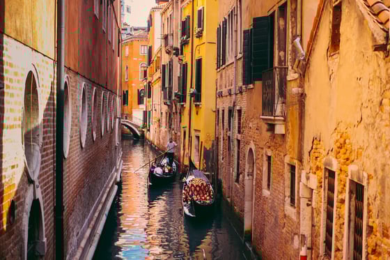 Image of Canals of Venice, Italy - Poster Print (12" x 18")
