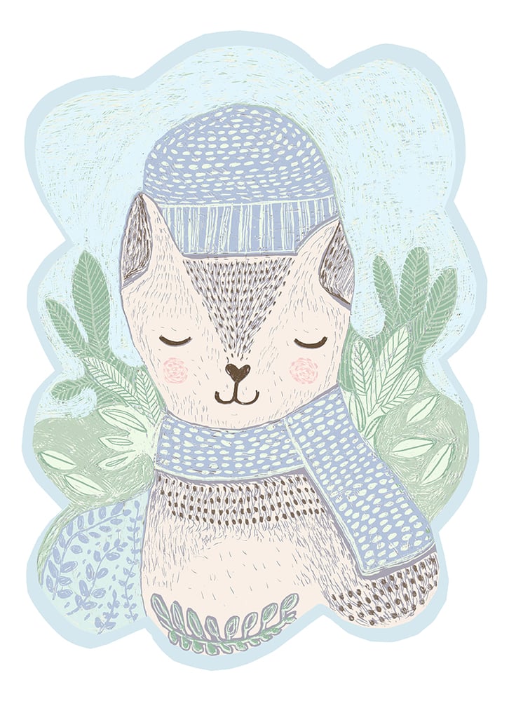 Image of Frosty Kitty Print 