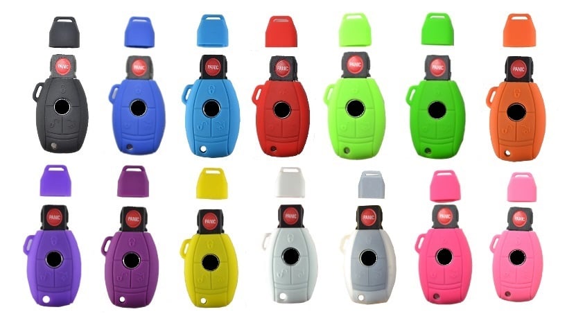 Image of Silicone Key FOB Cover Case Fits Mercedes Mercedes-Benz C, CL, CLK + many models New All Colors
