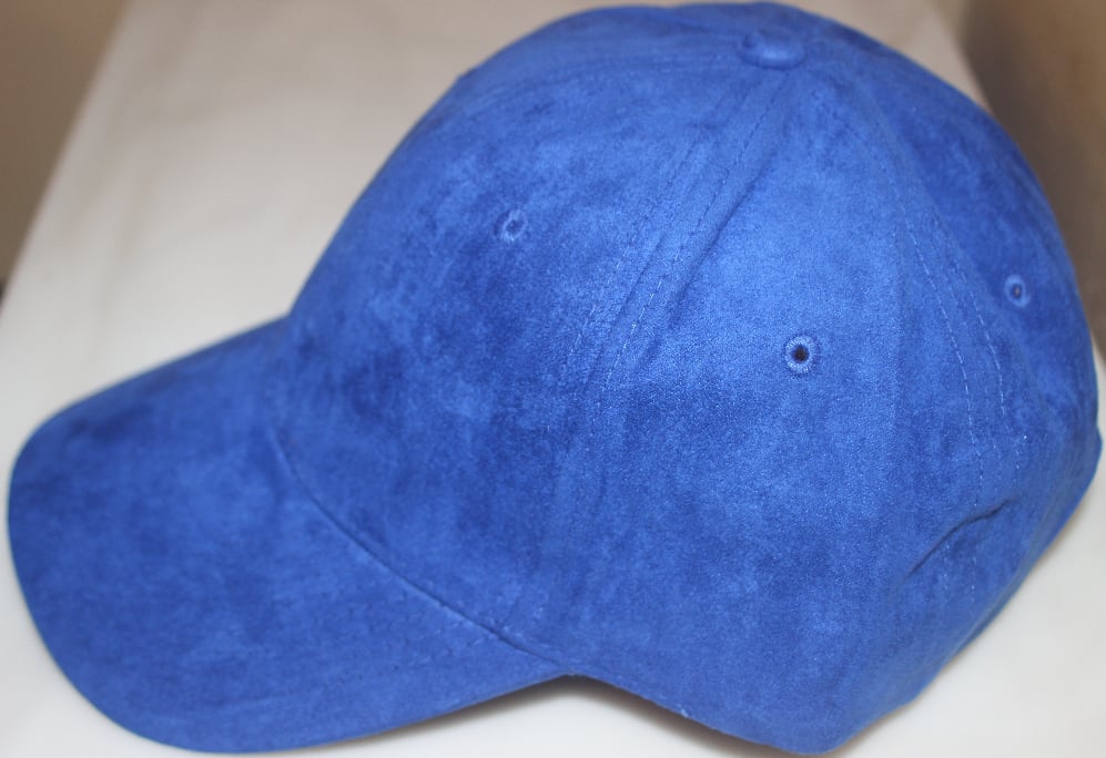 Blue suede baseball cap sales