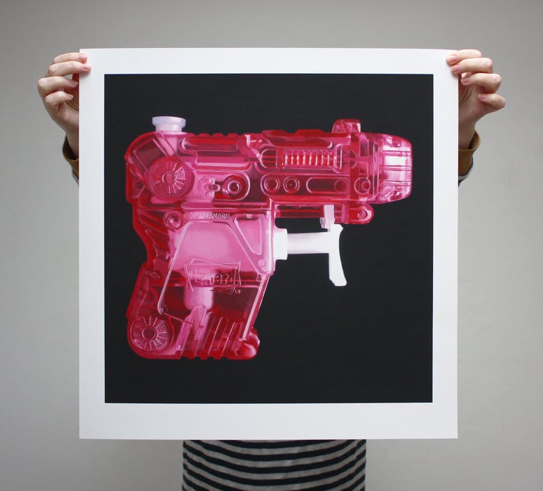 Image of 'Pink Pistol' - Limited Edition Print - 52cm x 54cm