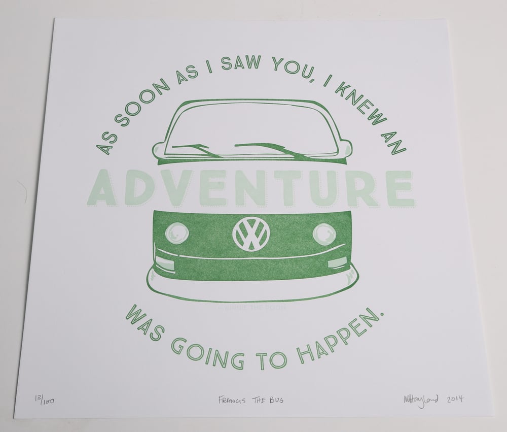 Image of Adventure Letterpress Print.