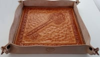 Image 1 of Custom Hand Tooled Leather Valet Tray. Your image/design or idea.