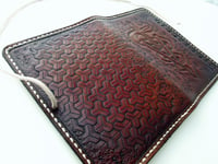 Image 4 of Custom Hand Tooled Leather Notepad, day planner, notebook cover. Refillable. Your image or idea.