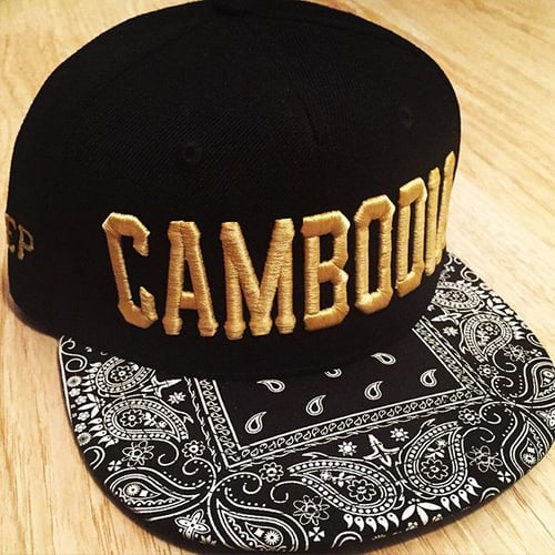 Image of REP CAMBODIA Black Bandana Snapback