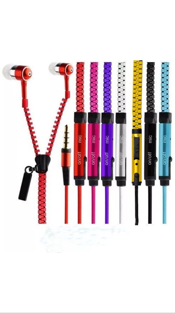 Image of Tangle-Free Zipper Earbuds