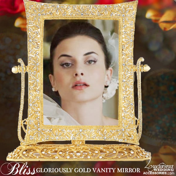 Image of Bliss Gloriously Gold Vanity Magnification Mirror