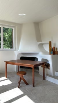 Image 1 of Table teck et ébène 