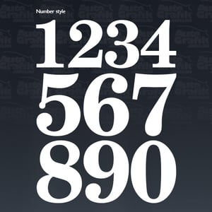 Image of RACING NUMBER 370 - 1 X SERIF STYLE 
