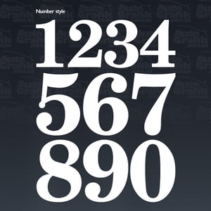 Image of RACING NUMBER 370 - 1 X SERIF STYLE