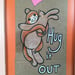 Image of "HUG IT OUT" ONE OF A KIND FRAMED LUNCH BAG ART