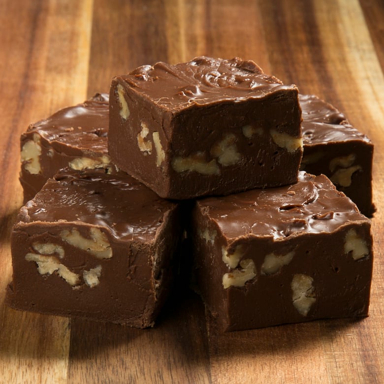 Image of Chocolate fudge with walnuts