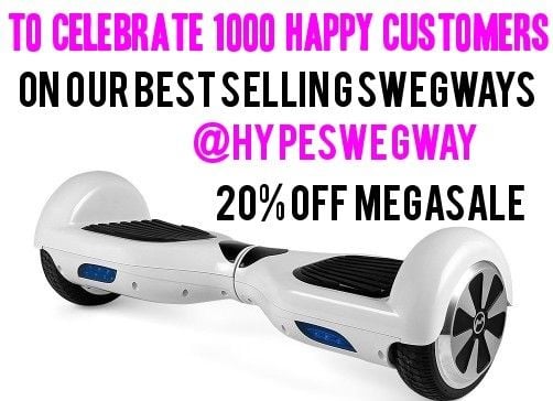 Image of Eski White City Swegway Swegboard balance board hoverboard self balancing scooter by Hype Boards