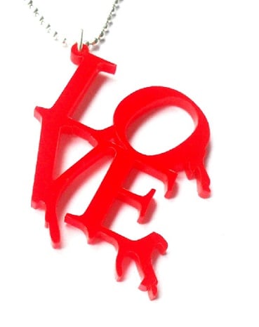 Image of Kool Jewels Bleeding Love Statement Necklace