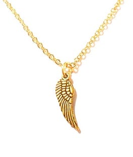 Image of Cute Mini Angel Wing Charm Necklace