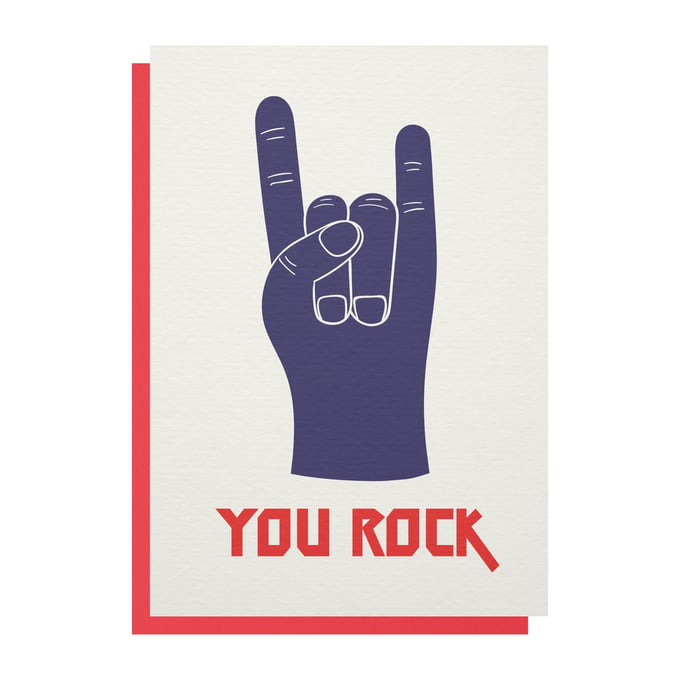 Image of 'You Rock' Greetings Card