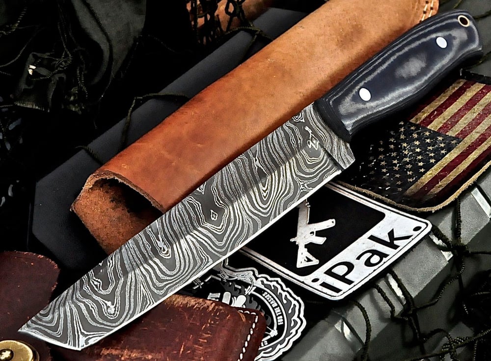 Image of Twist Damascus SHOGUN Tanto Tactical Combat Military Knife