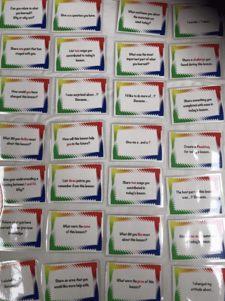 Image of Exit Pass Flash Cards