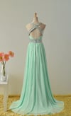 Pretty Mint Green Handmade Long Prom Dress,Prom Dresses , Evening Gowns
