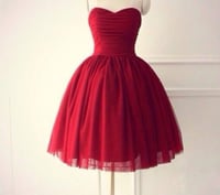 Image 1 of Cute Burgundy Short Ball Gown Prom Dresses, Short Prom Dresses, Homecoming Dresses 2016