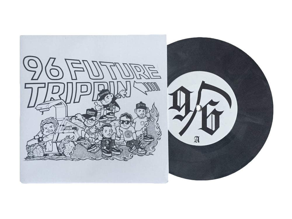 Image of 96 FUTURE TRIPPIN' // BLACK MARBLE // 7 INCH VINYL RECORD GERMANY RELEASE