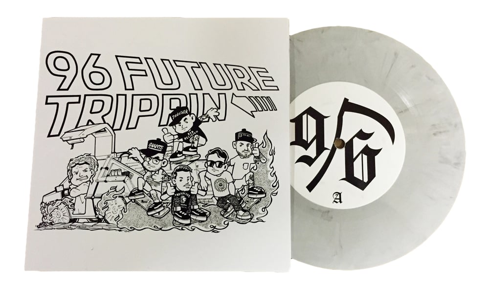 Image of 96 FUTURE TRIPPIN' // WHITE MARBLE // 7 INCH VINYL RECORD USA RELEASE