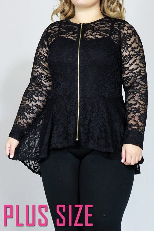 Image of Lace Peplum Jacket 
