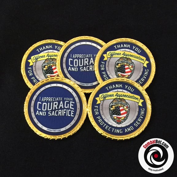 Combatbet Custom Poker Chips — Police Officer Appreciation Coins