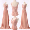 Pretty Pink Long Simple Prom Dresses, Bridesmaid Dresses 2016, Pink Evening Gowns
