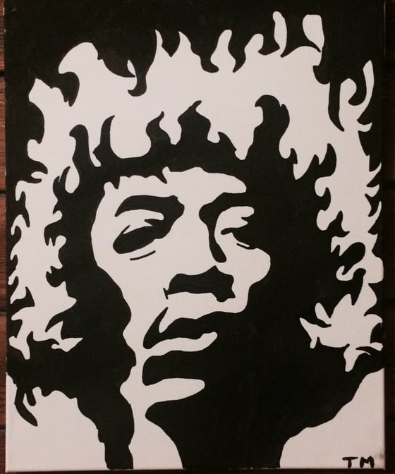 Image of Jimi Hendrix painting