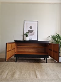 Image 2 of Custom Order: Nathan Sideboard in Black Blue on Black Hairpin Legs