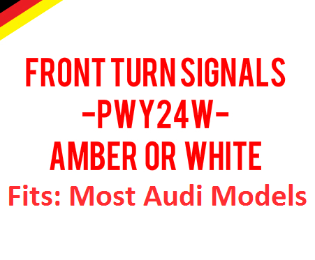 Image of New Amber or White PWY24W Front Turn Siganls Error Free Bright Fits: Most Audi Models