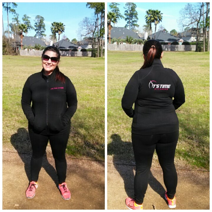 Image of It's Time Fitness Black/Pink Zip Jacket