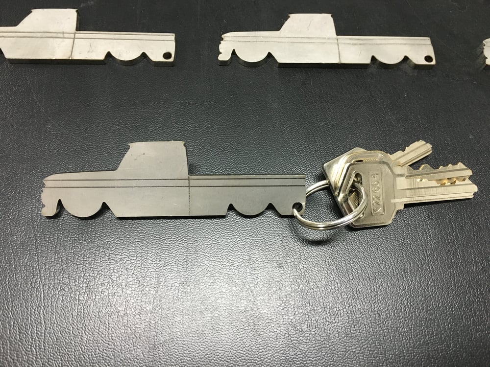 Image of 64-66 CHEVY C10 STAINLESS KEYCHAIN