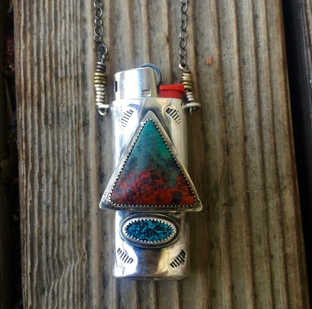 Image of SONORA SUNRISE AND TURQUOISE MINI FIRE NECKLACE