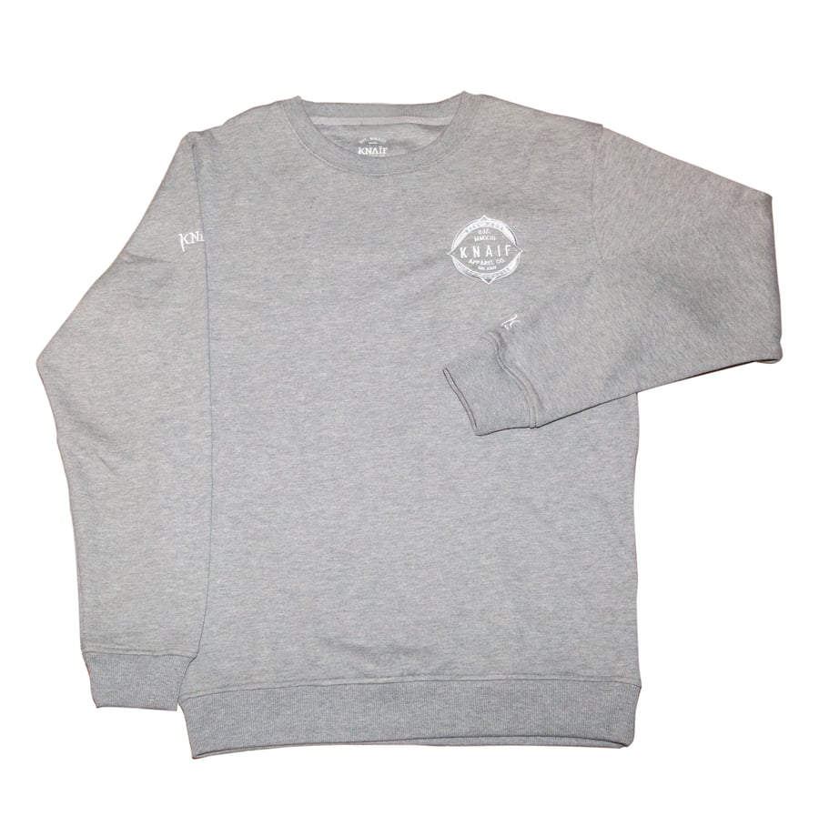 Image of embroidered crewneck - grey
