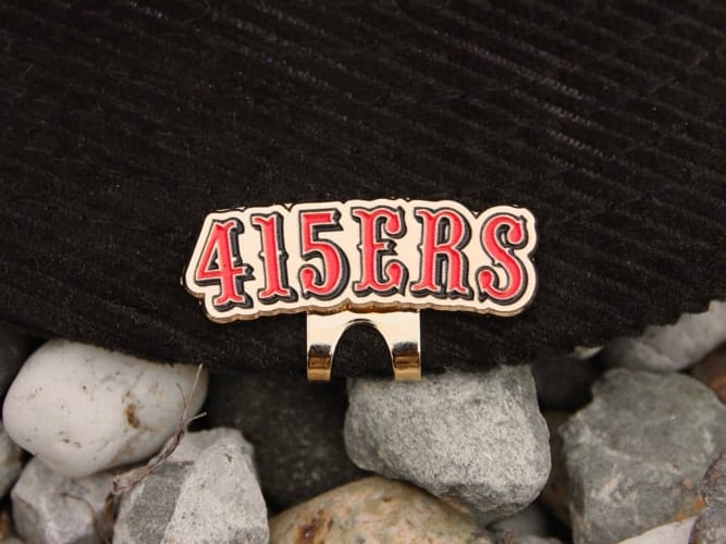 Image of San Francisco 415ers Enamel Pin Clip - OG Red/Black