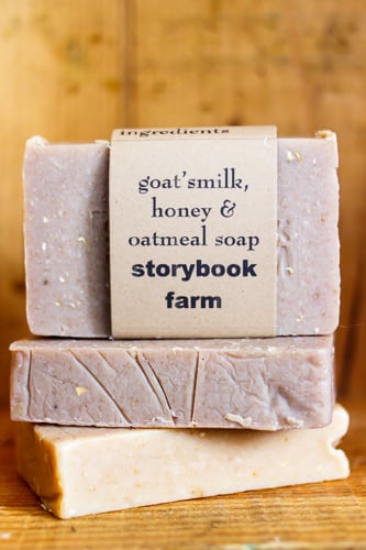 Image of Four Different Goat's Milk Soaps 38% local