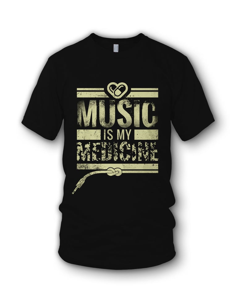 Image of Music Is My Medicine - Black T Shirt