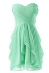 Lovely Short Mint Sweetheart Bridesmaid Dresses, Mint Bridesmaid Dresses, Mini Party Dresses