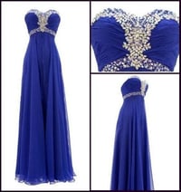 Image 1 of Beautiful Royal Blue Sweetheart Beaded Prom Dresses, Prom Dress , Evening Gowns