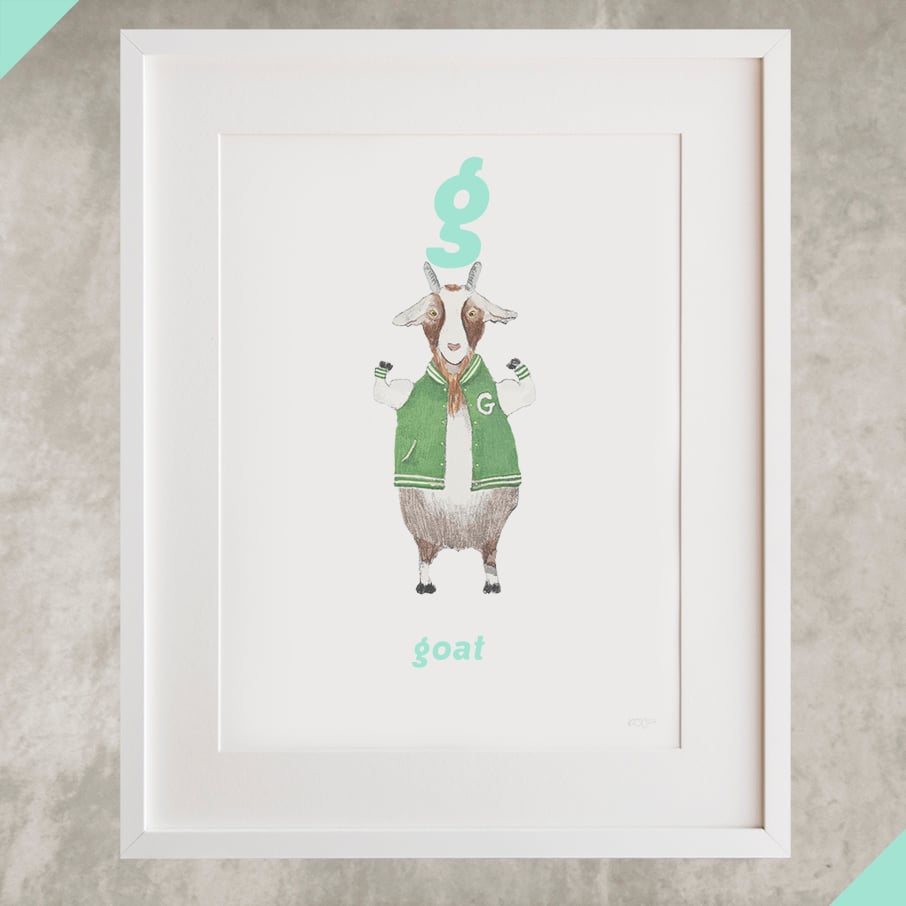 G - Goat Letter Print | eïghtbear