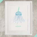 Image of J - Jellyfish Letter Print