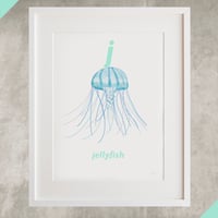 Image 2 of J - Jellyfish Letter Print